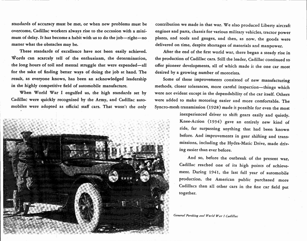 1943 Cadillac From Peace To War Booklet Page 23